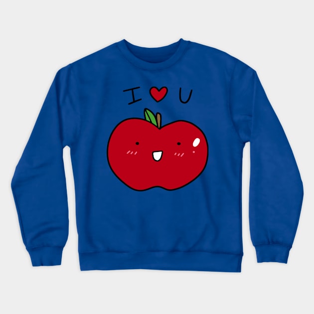 I Heart U Apple Crewneck Sweatshirt by saradaboru